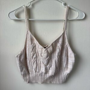 Target Wild fable knitted beige tank top, size large
